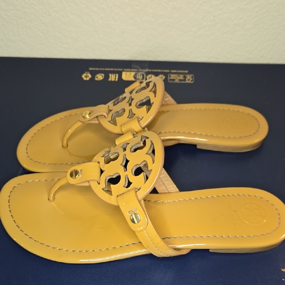 Tory Burch Miller Walnut Brown Sandals In A 7 M - Picture 8 of 12